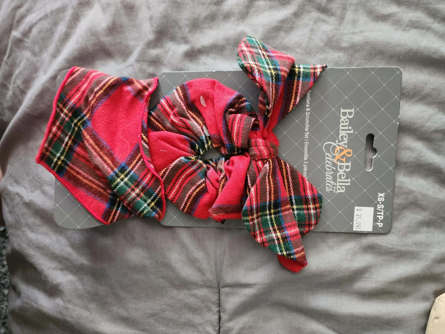 Bailey & Bella Tartan Scrunchie Set