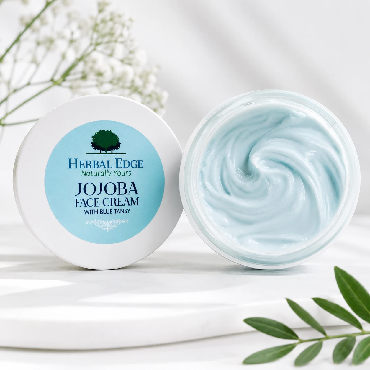 Herbal Edge Jojoba Face Cream with Blue Tansy