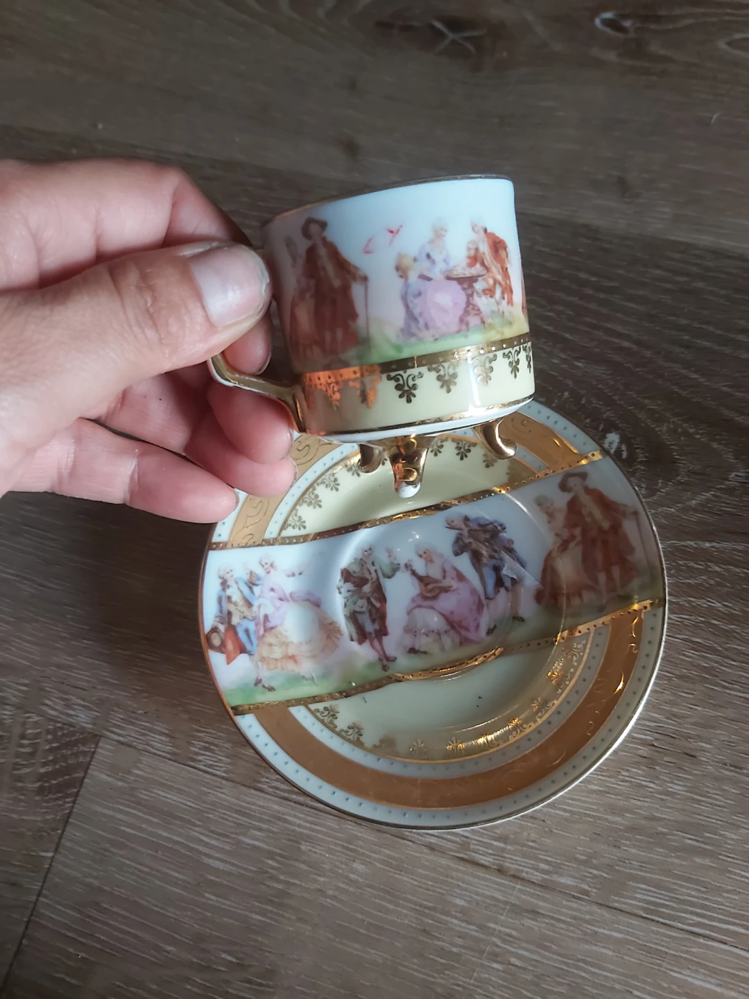 J.K. Handpainted Coffee Cup and Saucer - photo 2