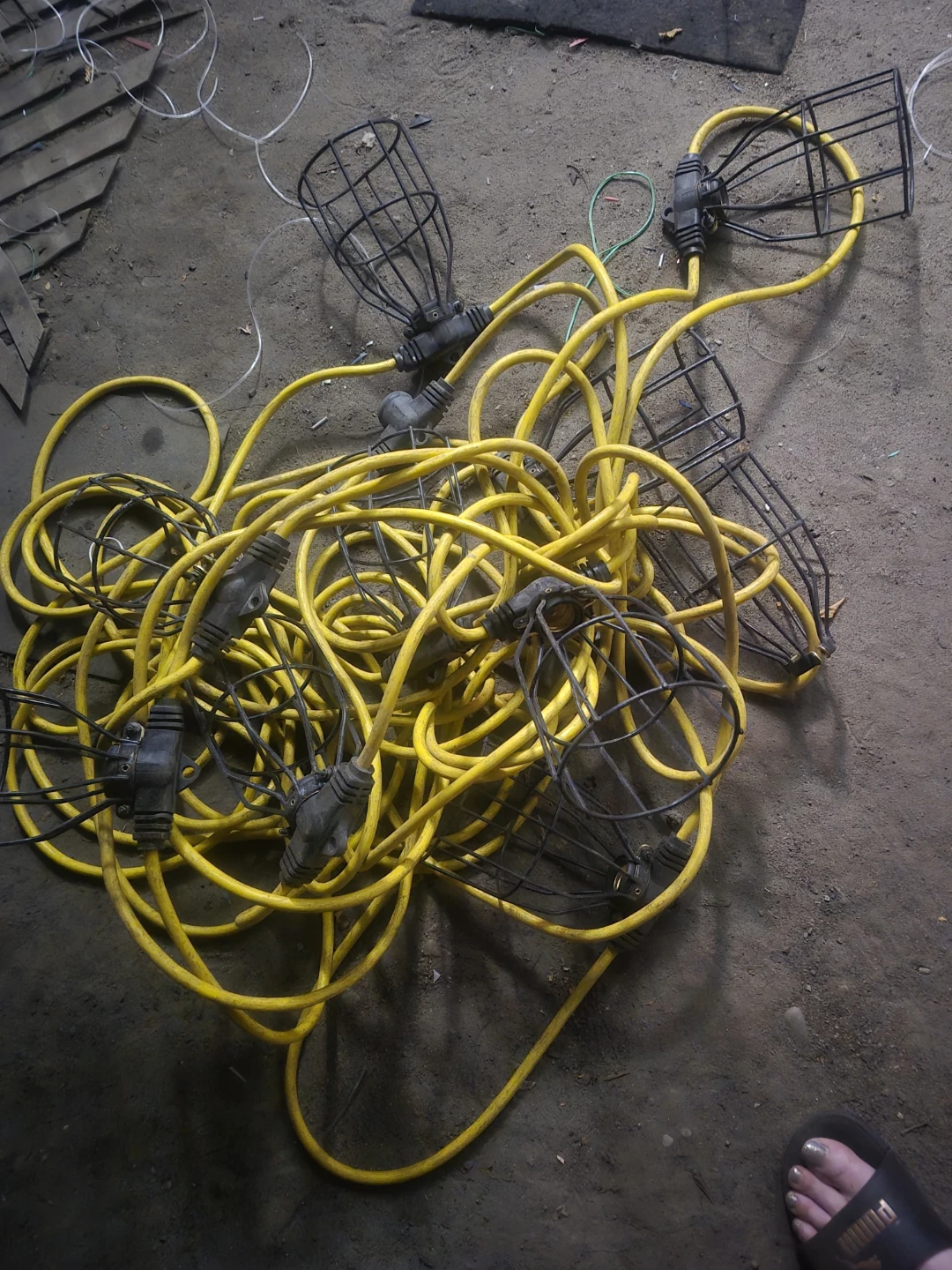 Lot of 5 Work Lights with Cages