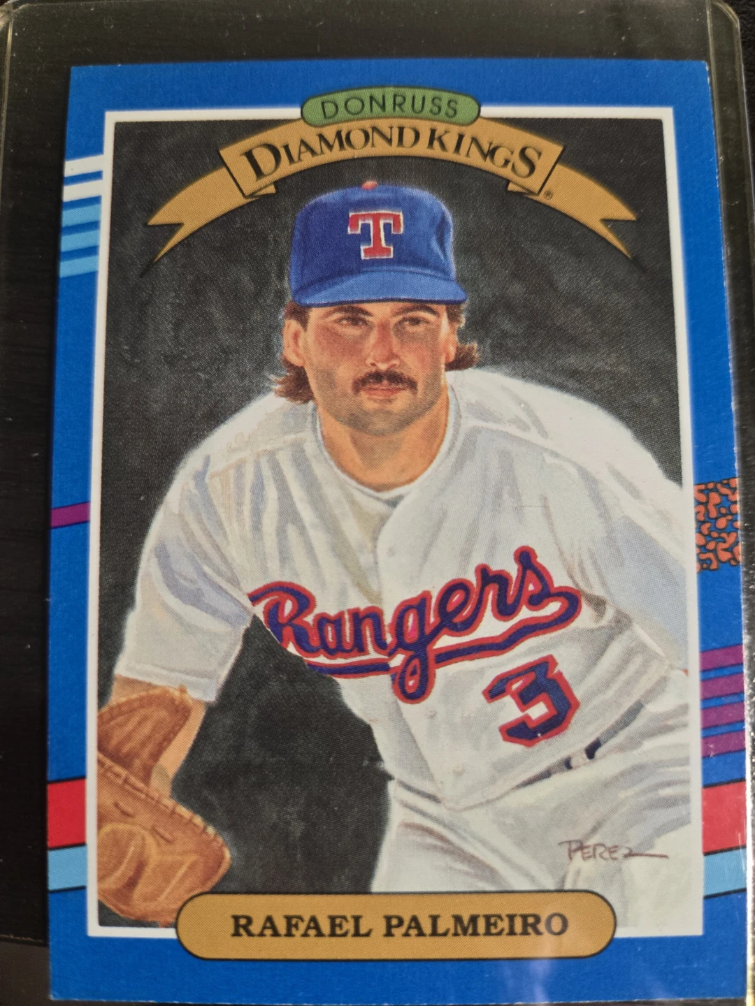 1990 Donruss Diamond Kings Rafael Palmeiro Baseball Card