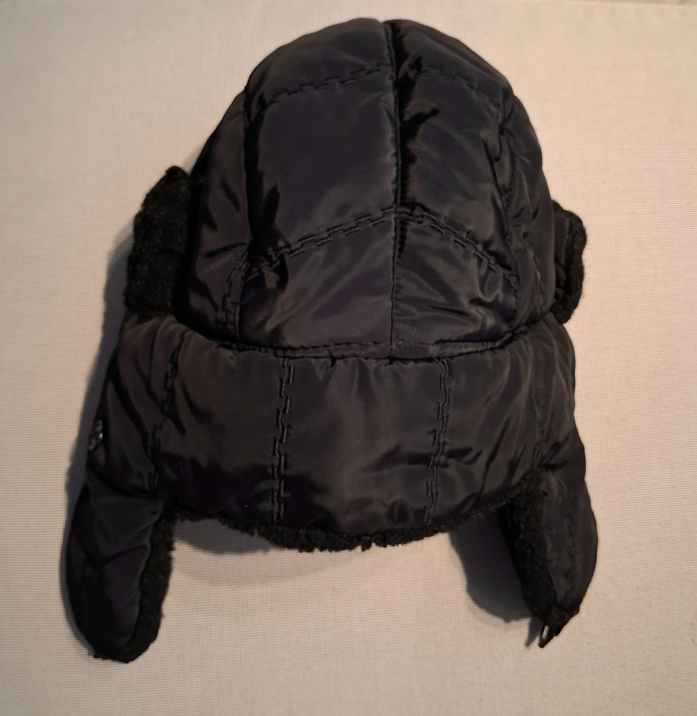 Black Trapper Hat with Faux Fur Lining - photo 2