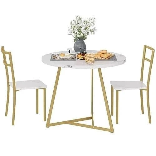 BN<>Round Dining Table Set with 2 Chairs - photo 2
