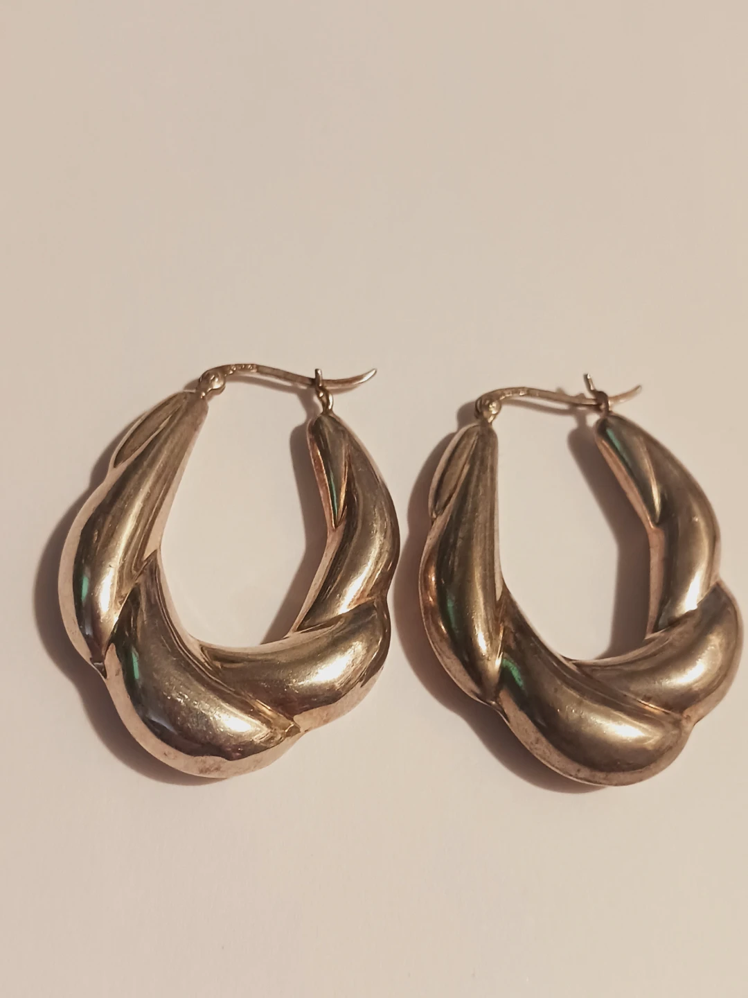 Gorgeous Sterling Silver 925 Twisted Hoop Earrings - photo 2