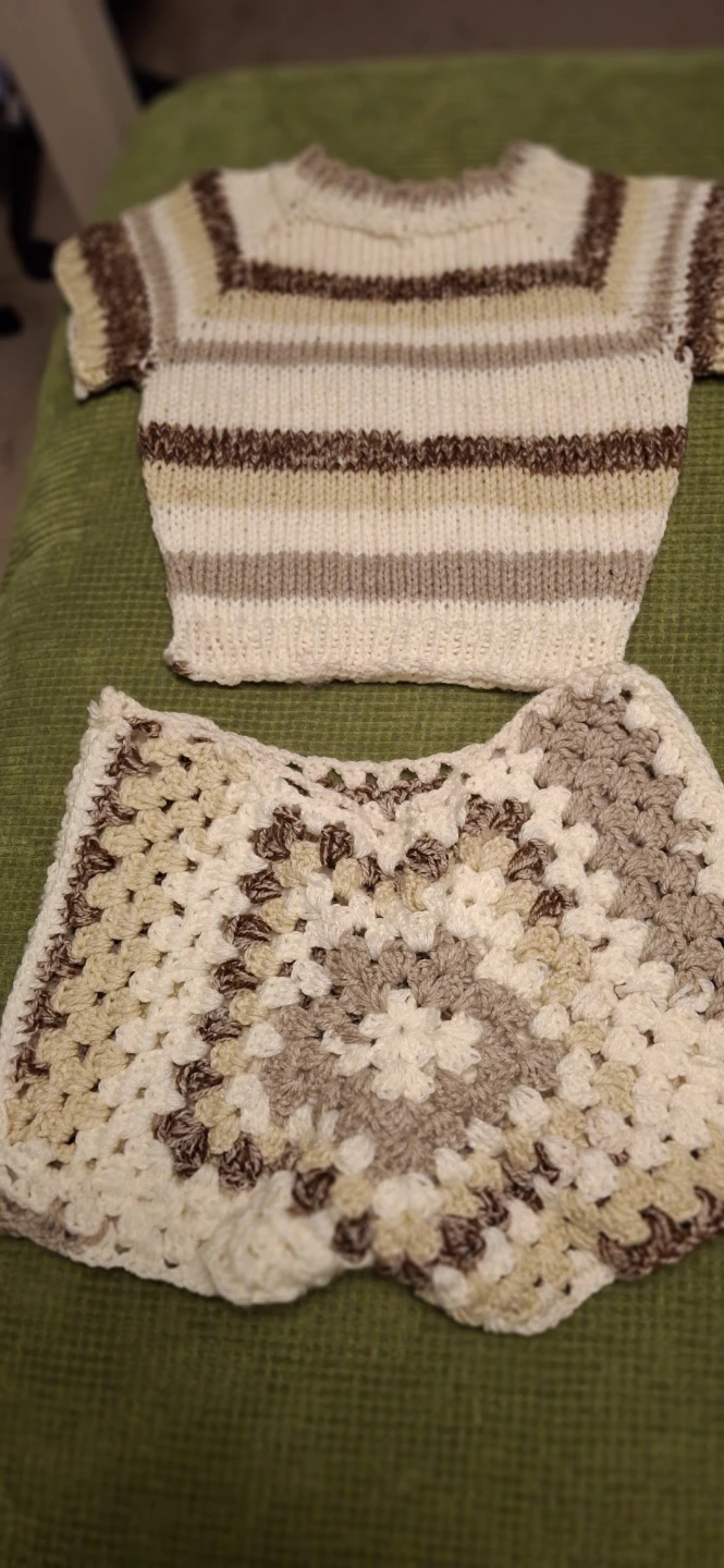 Hand-Knit Summer sweater and Shorts Set - photo 2