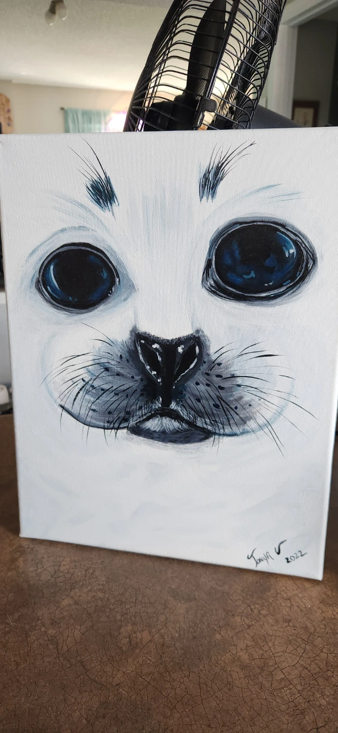 Whiskers & Waves ... Seal pup painting - photo 2