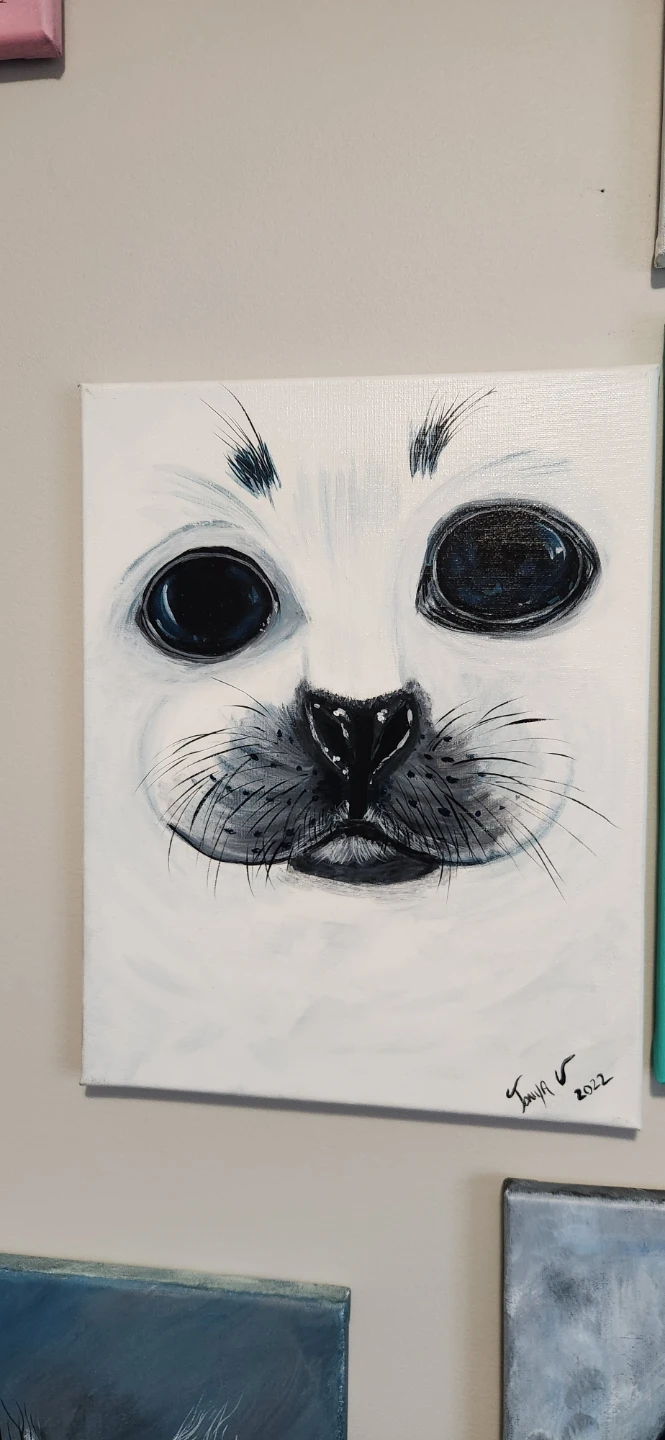 Whiskers & Waves ... Seal pup painting - photo 3