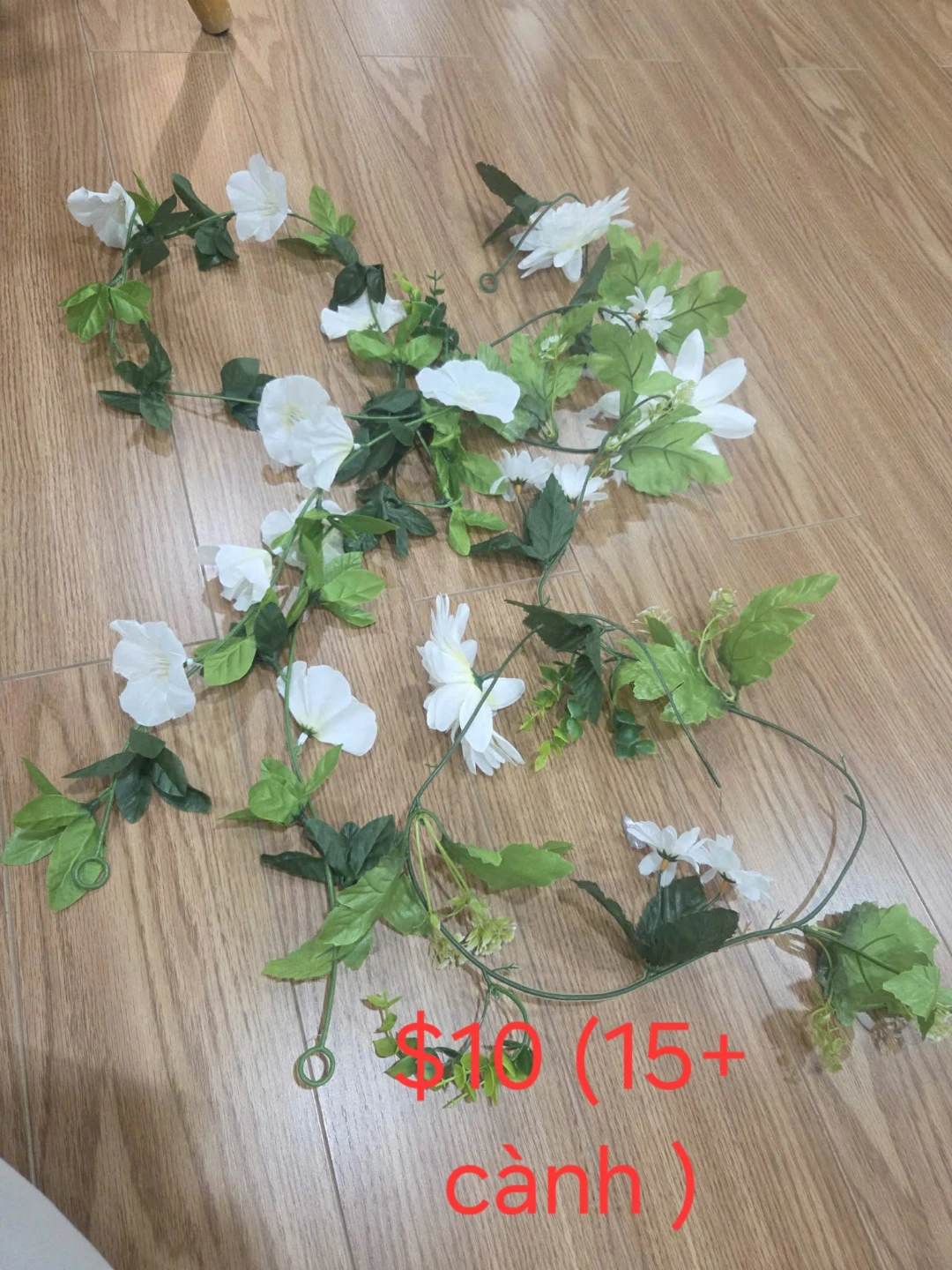 Artificial White Flower Garland