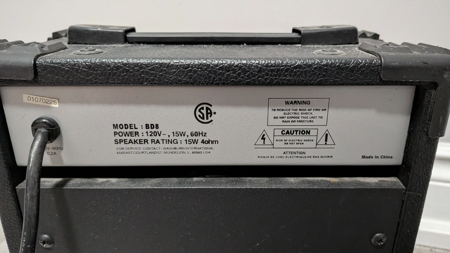 Washburn BD8 "Bad Dog" Guitar Amplifier - photo 3