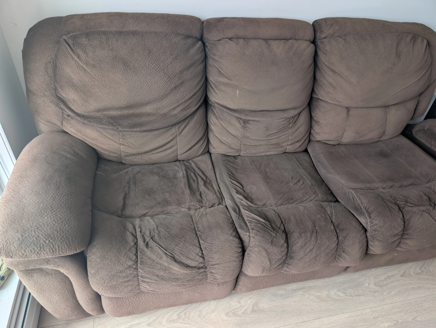 Brown Reclining Sofa