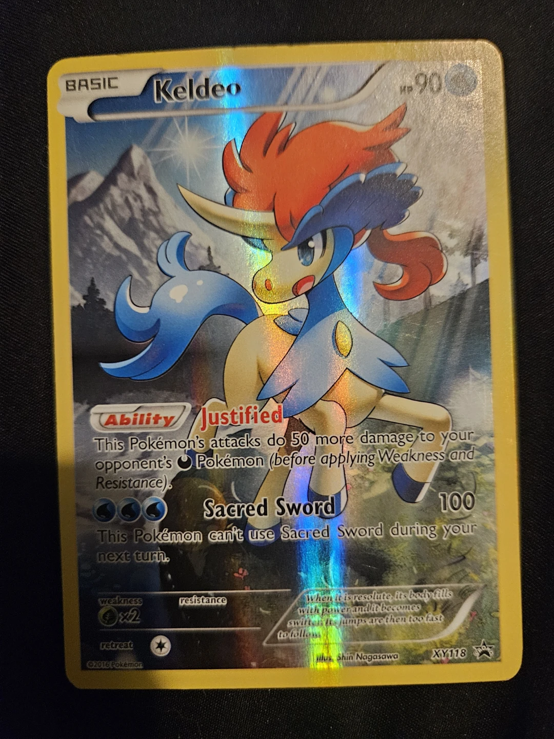 Keldeo XY118 Full Art Holo