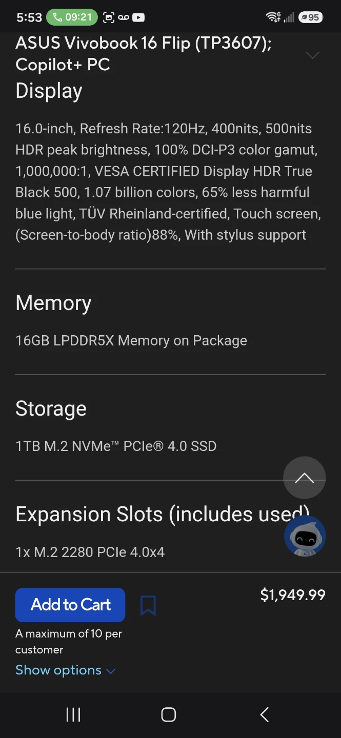 ASUS Vivobook 16 Flip (TP3607) Laptop - photo 3