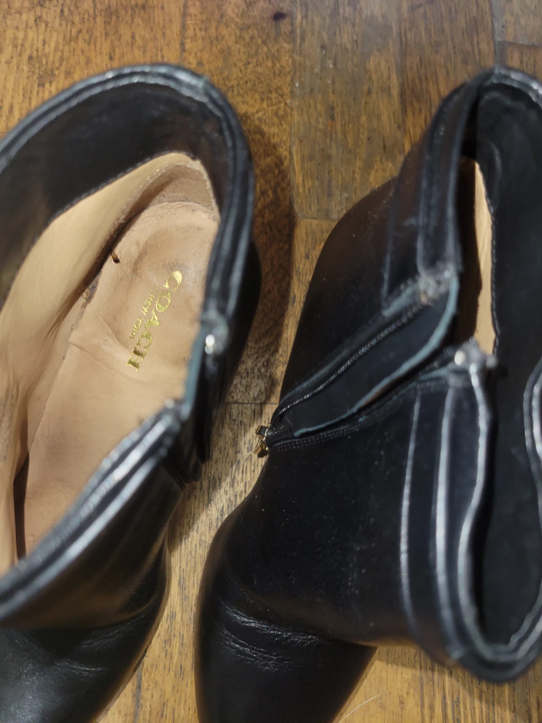 Coach Regina Black Leather Ankle Boots Size 6B - photo 3