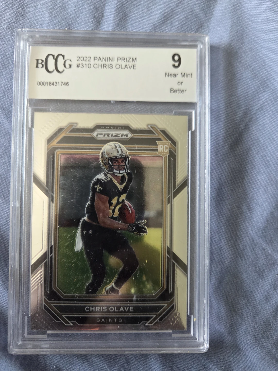 2022 Panini Prizm #310 Chris Olave RC BCCG 9 Near Mint Card