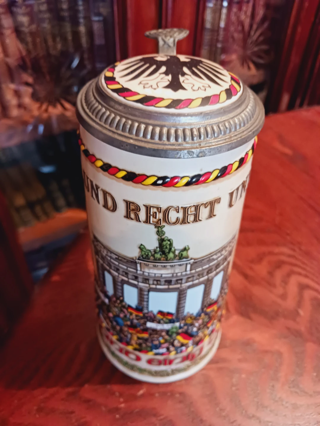Vintage German Beer Stein with Brandenburg Gate Design - photo 3