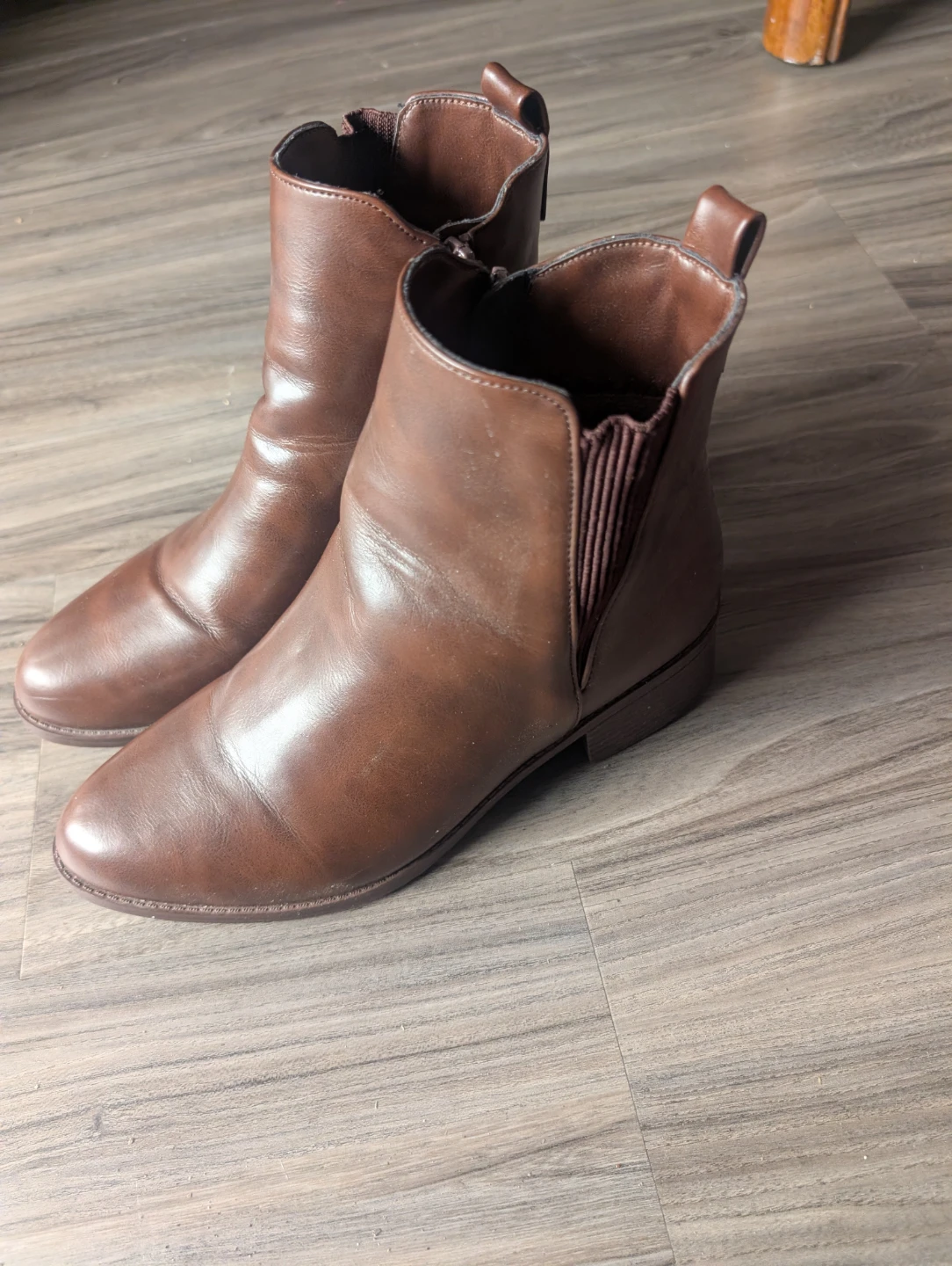 Brown Leather Ankle Boots