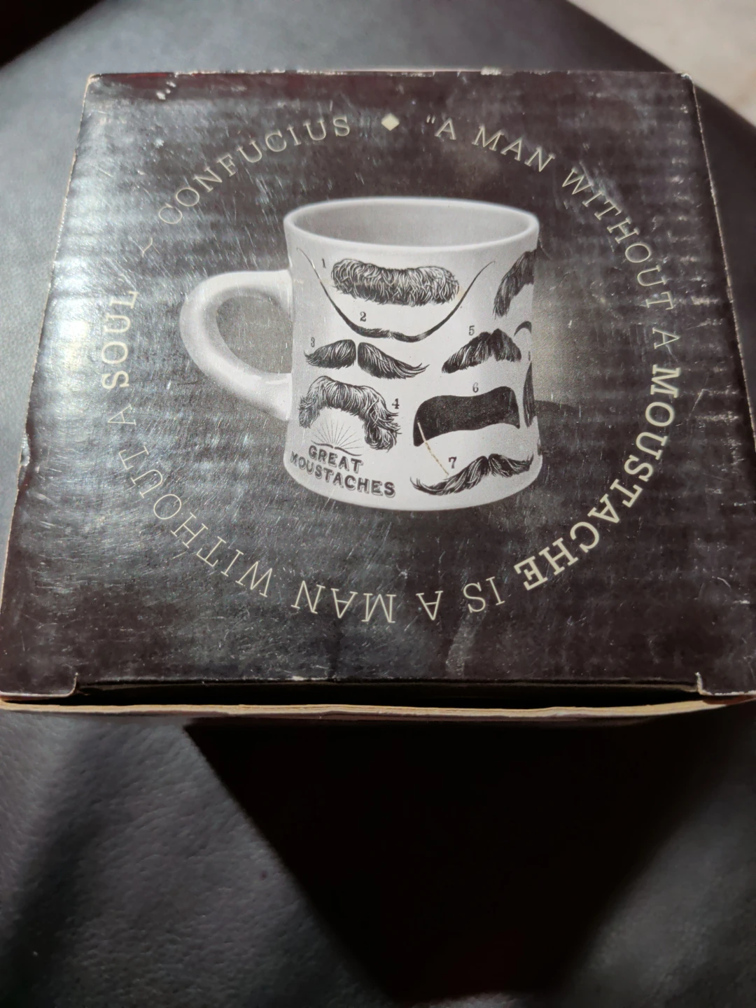 Confucius "A Man Without A Moustache" Mug