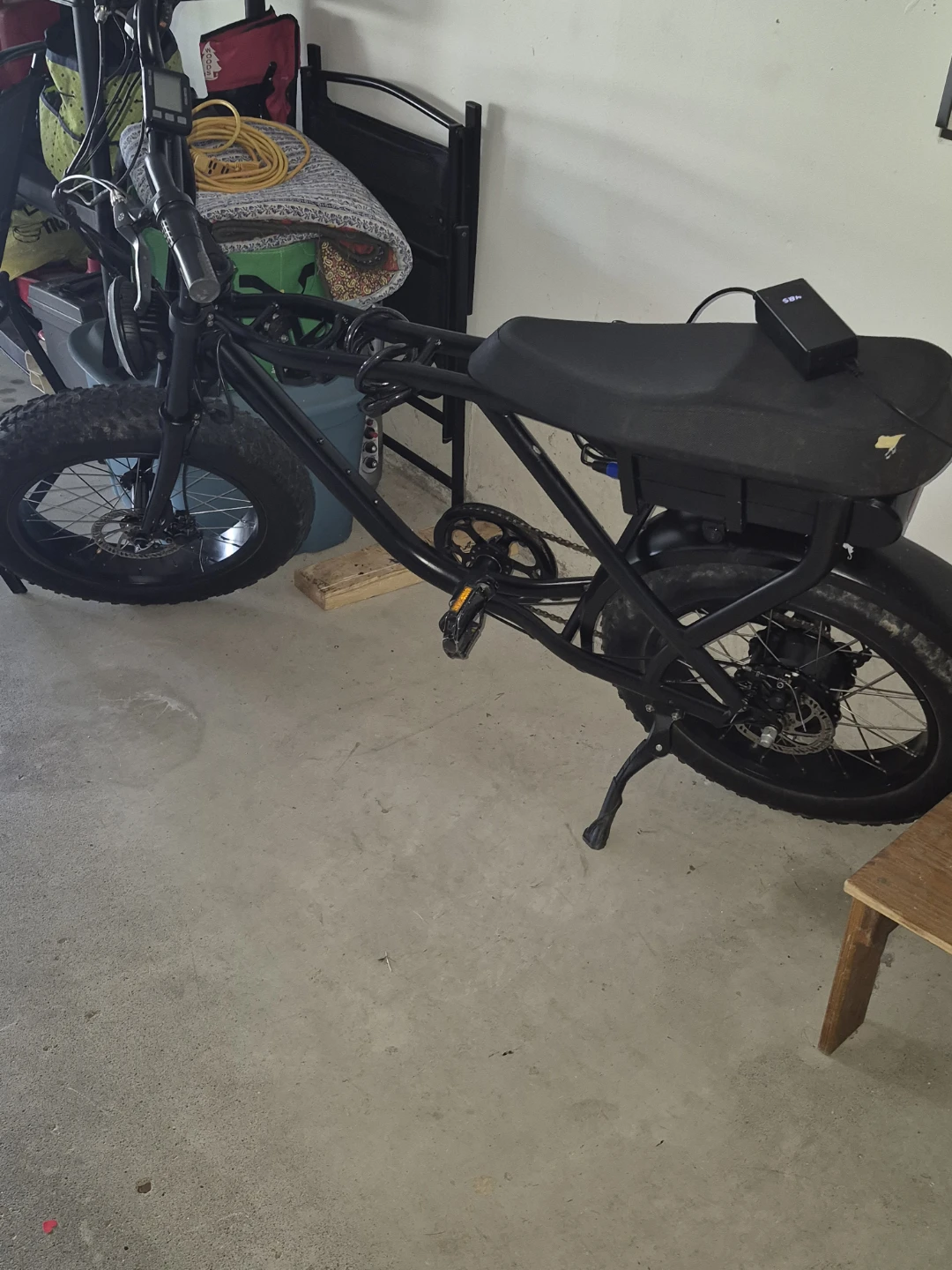 Black Fat Tire Electric Bike - photo 2