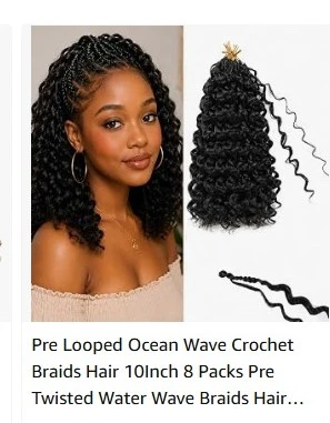 Ocean Wave Crochet Braids Hair 10 Inch