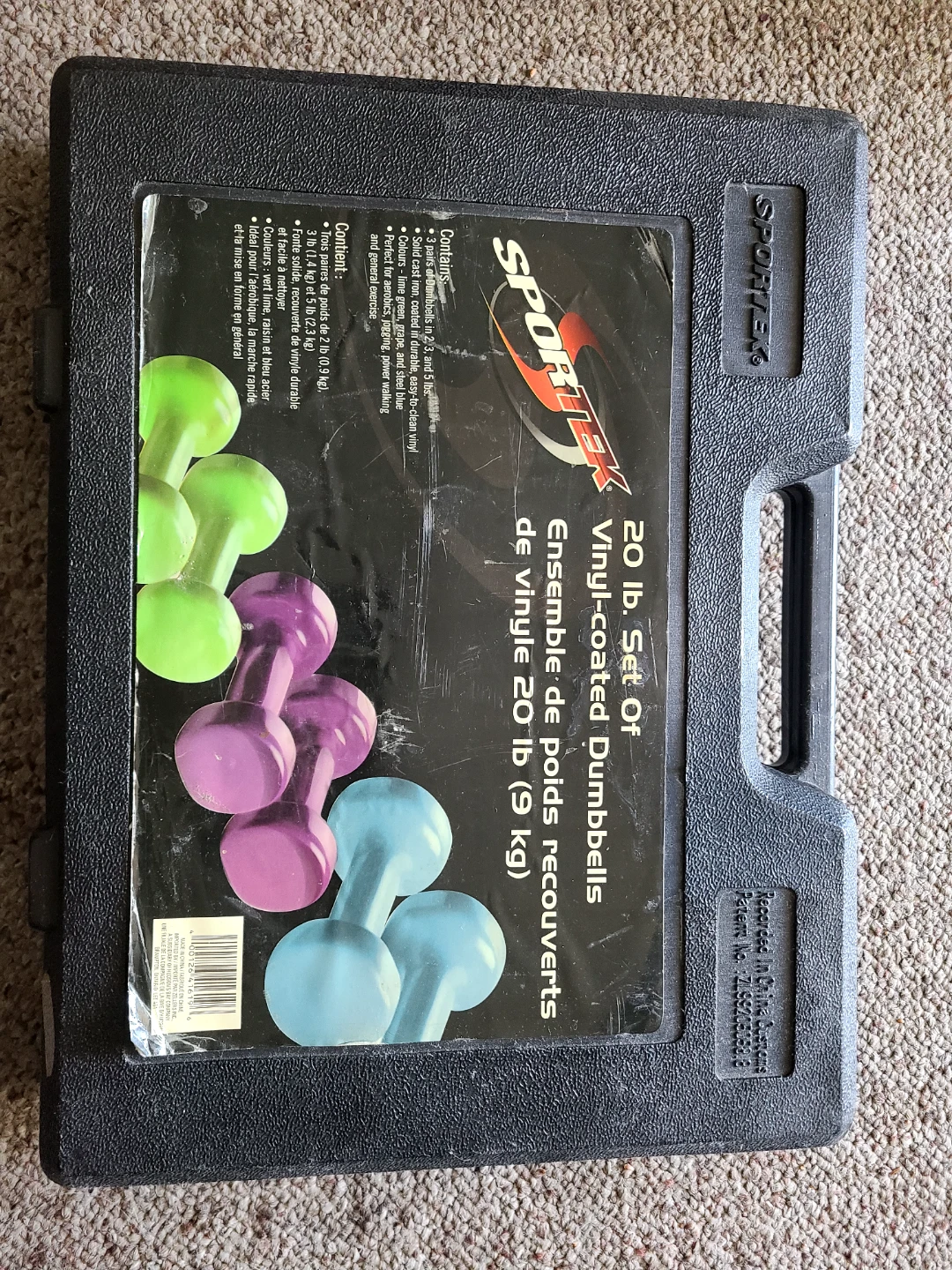 Sportex 20 lb Set of vinyl coated Dumbells - photo 3