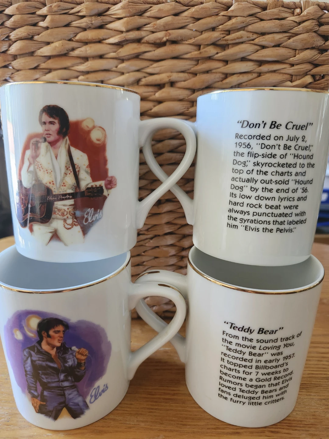 1985 50th Anniv. Elvis Mugs (4)