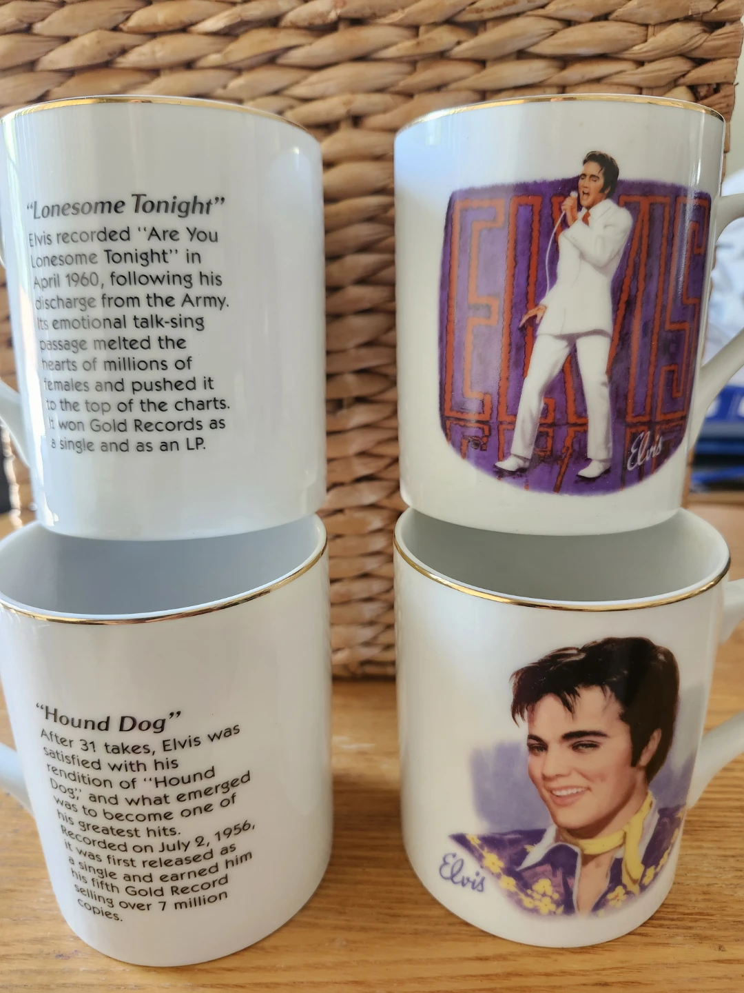 1985 50th Anniv. Elvis Mugs (4) - photo 3