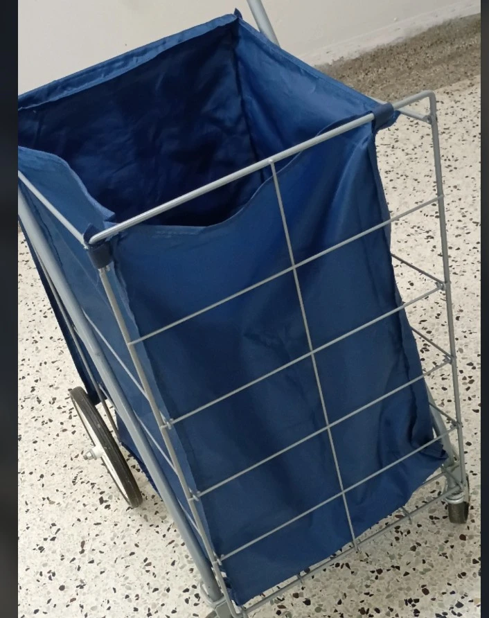 Mainstays heavy duty folding Blue Shopping Cart with Metal Frame - photo 2