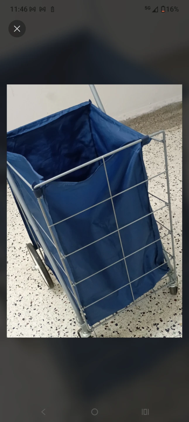 Mainstays heavy duty folding Blue Shopping Cart with Metal Frame - photo 3