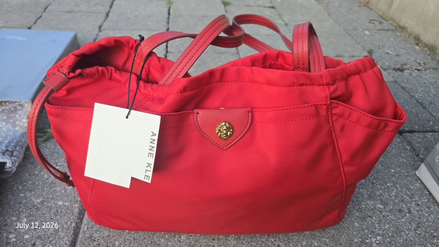 Anne Klein Red Nylon Tote Bag - photo 2
