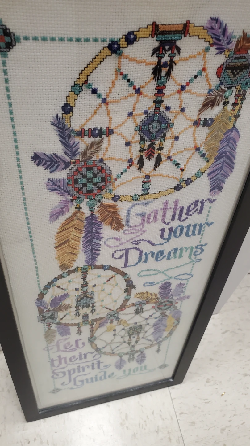 Framed Dreamcatcher Cross Stitch Art - photo 2
