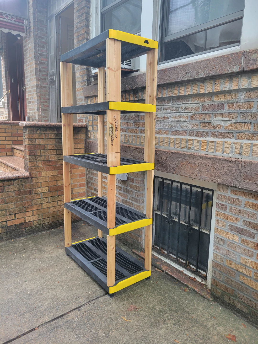 5-Tier Wood & Plastic Shelving Unit - photo 2