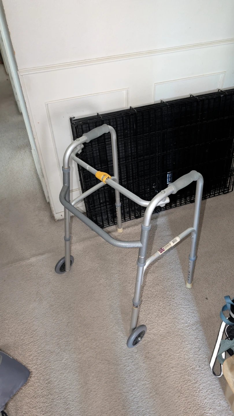 AMG Folding Walker, 5 in. Wheels