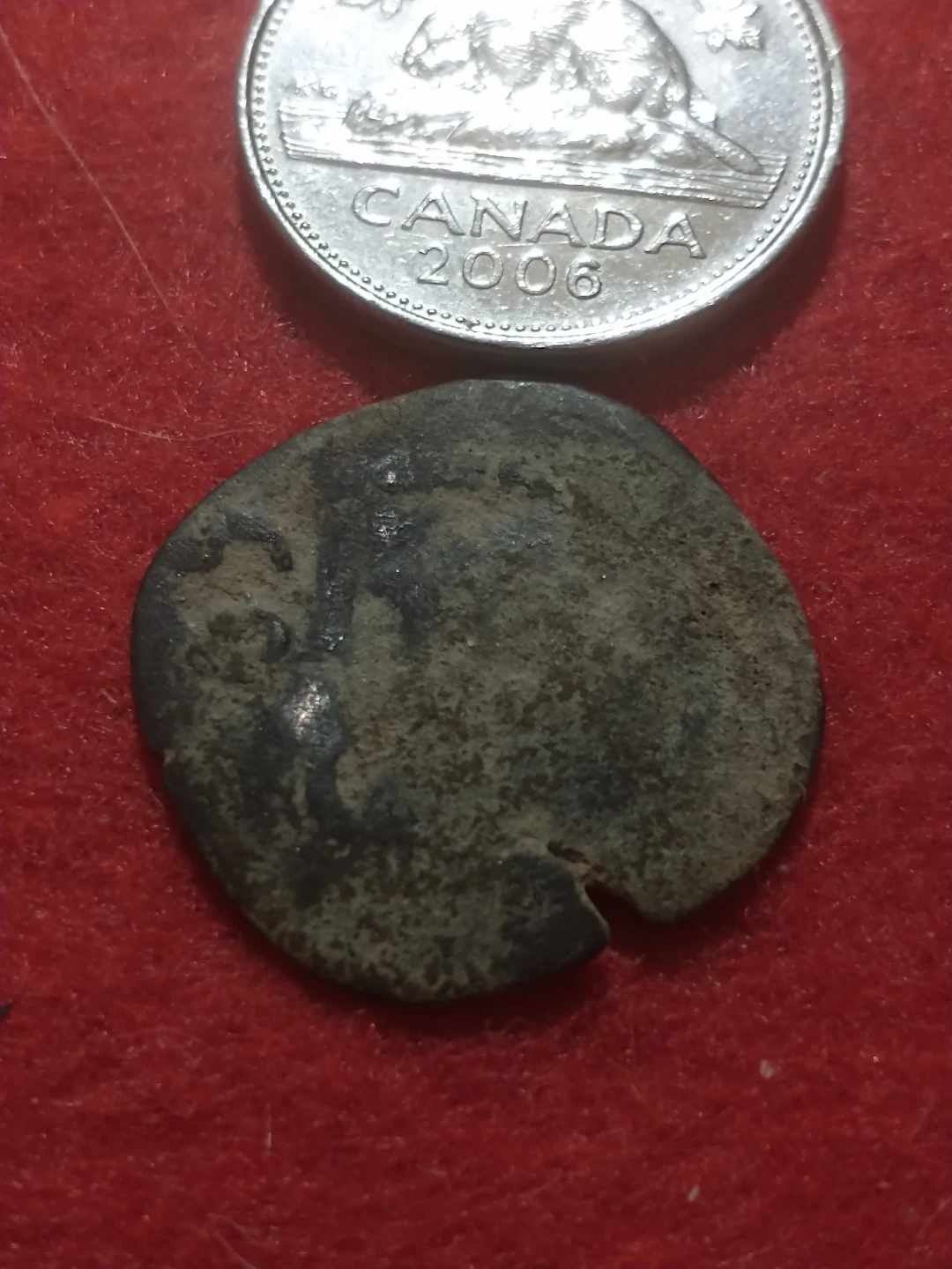 Mid-late medieval Spanish shipwreck cob w/countermark on reverse - photo 3