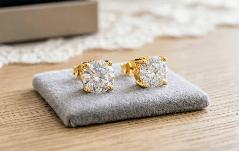 Diamond Stud Earring Single