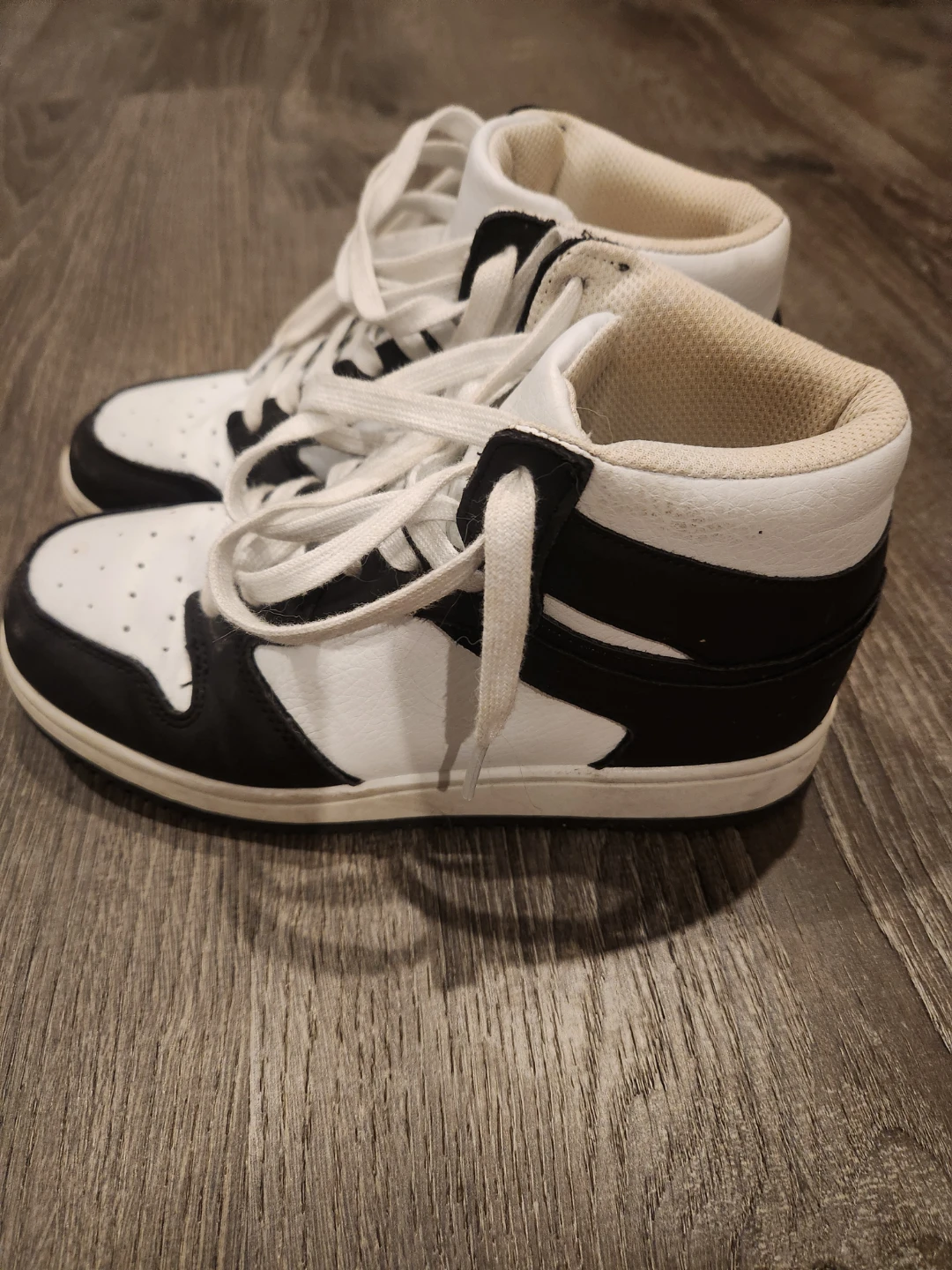 White and Black High-Top Sneakers - photo 2