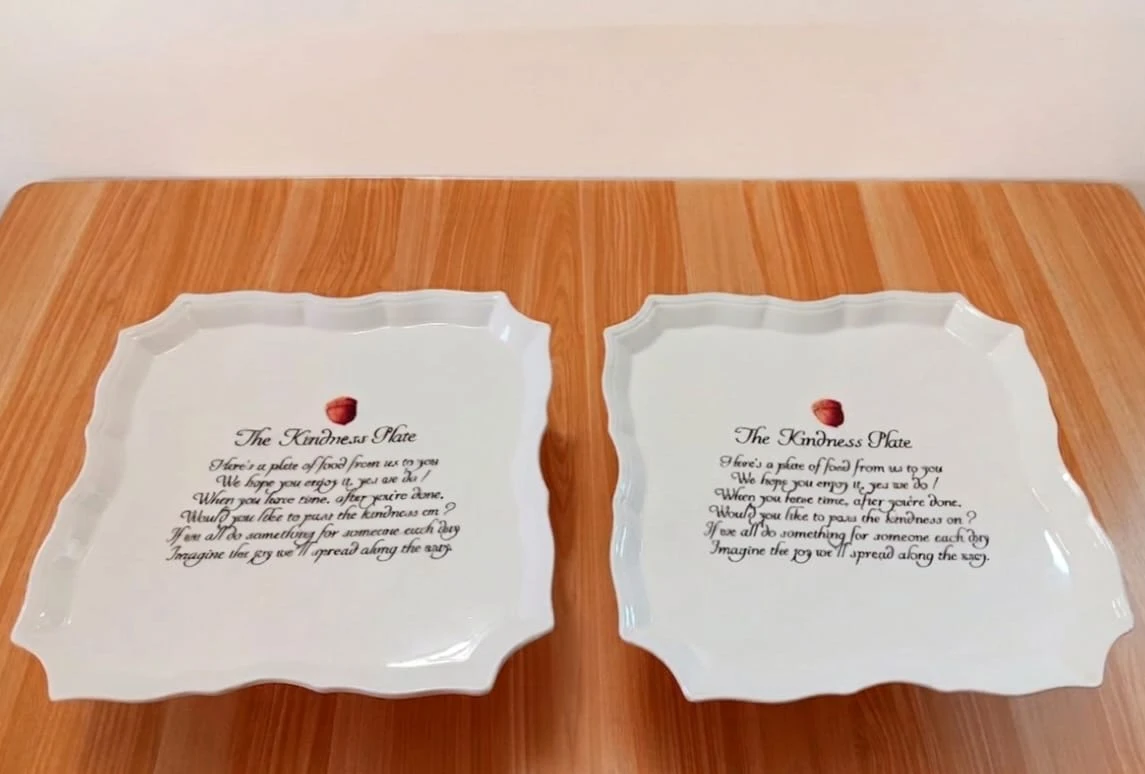 The Kindness Plate Ceramic Pedestal Stands (Set of 2) - photo 2