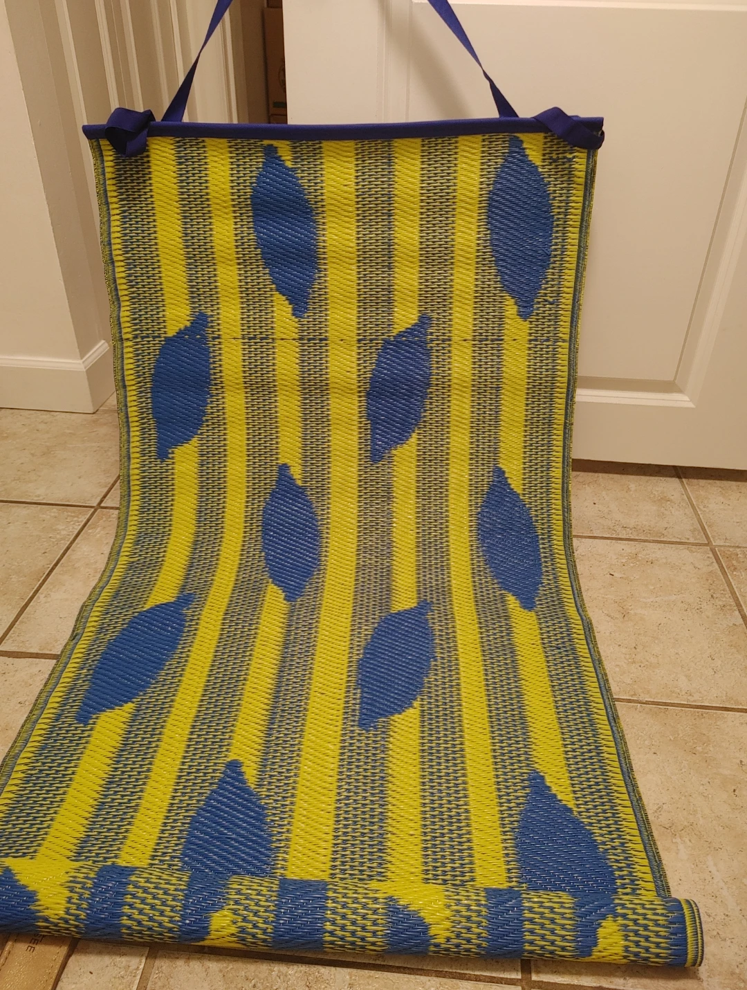 Blue and Yellow Striped Multi Use  Mat  New - photo 2