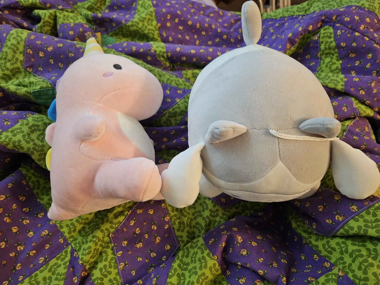 2 plush toys, not used for play, obo
