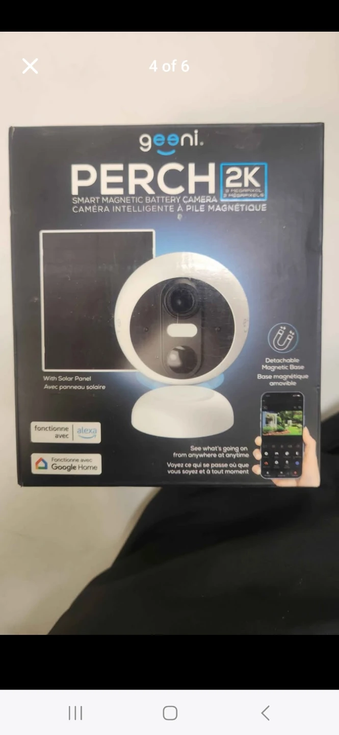 Geeni Perch 2K Smart Magnetic Battery Camera with Solar Panel - photo 2