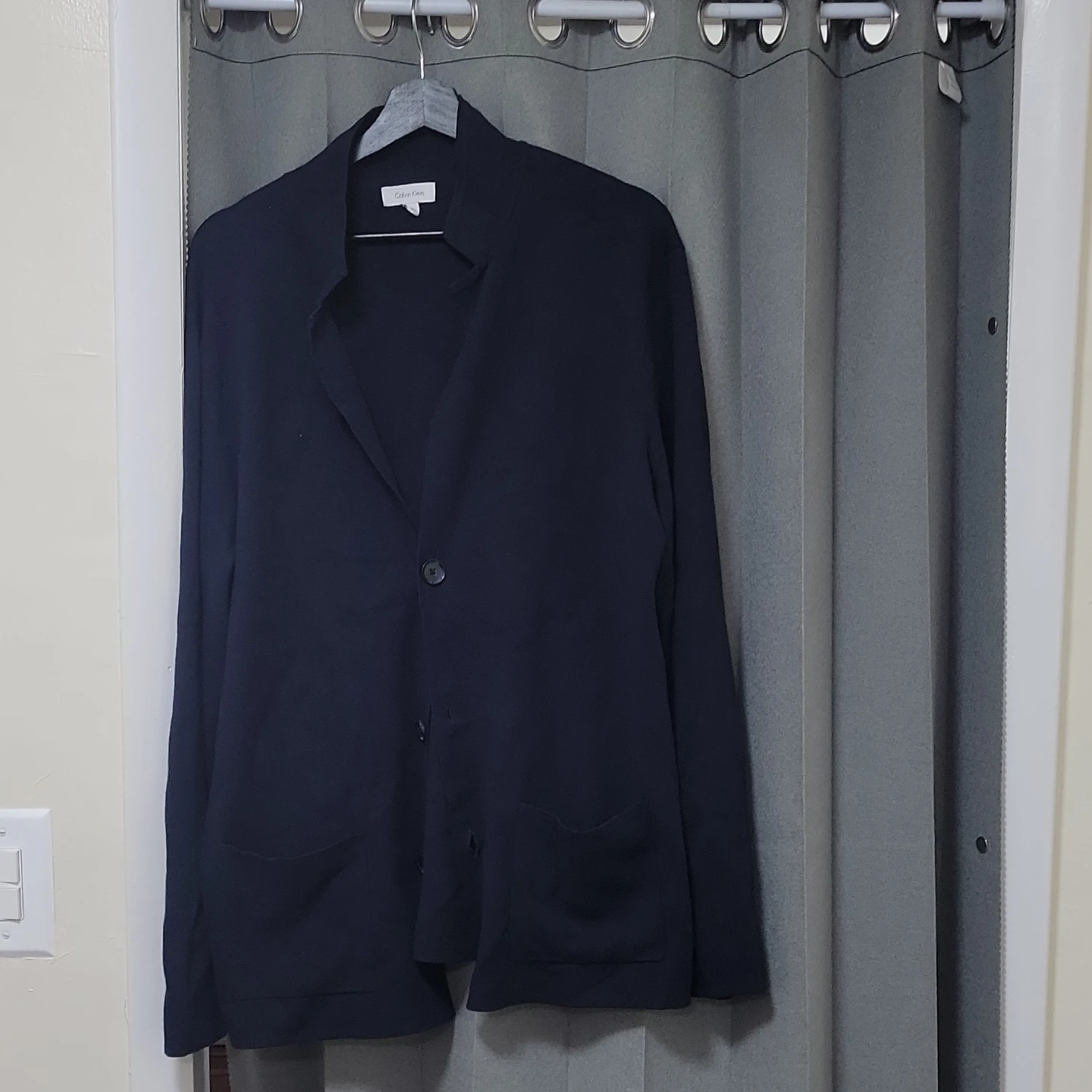 Calvin Klein Navy Blue Cardigan Button Up Jacket - Size L - photo 2