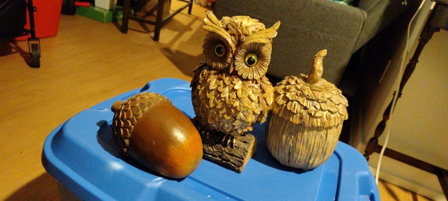 Acorn Owl and Acorn Decorative Set - photo 2