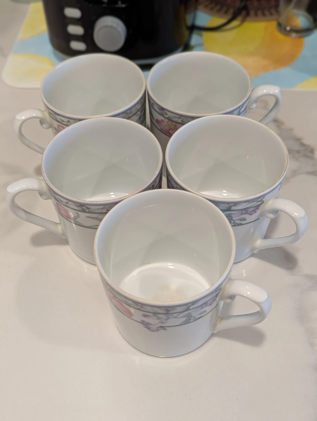 Savoir Vivre Fresh Bouquet Tea Cups (Set of 5)