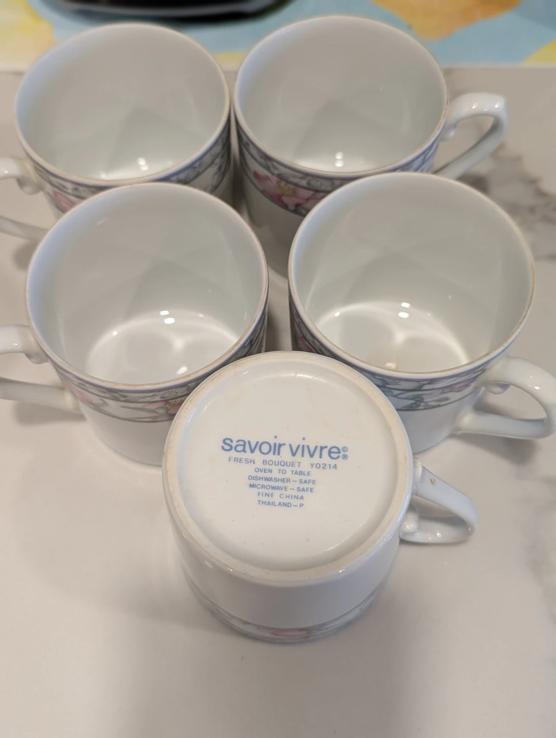 Savoir Vivre Fresh Bouquet Tea Cups (Set of 5) - photo 3
