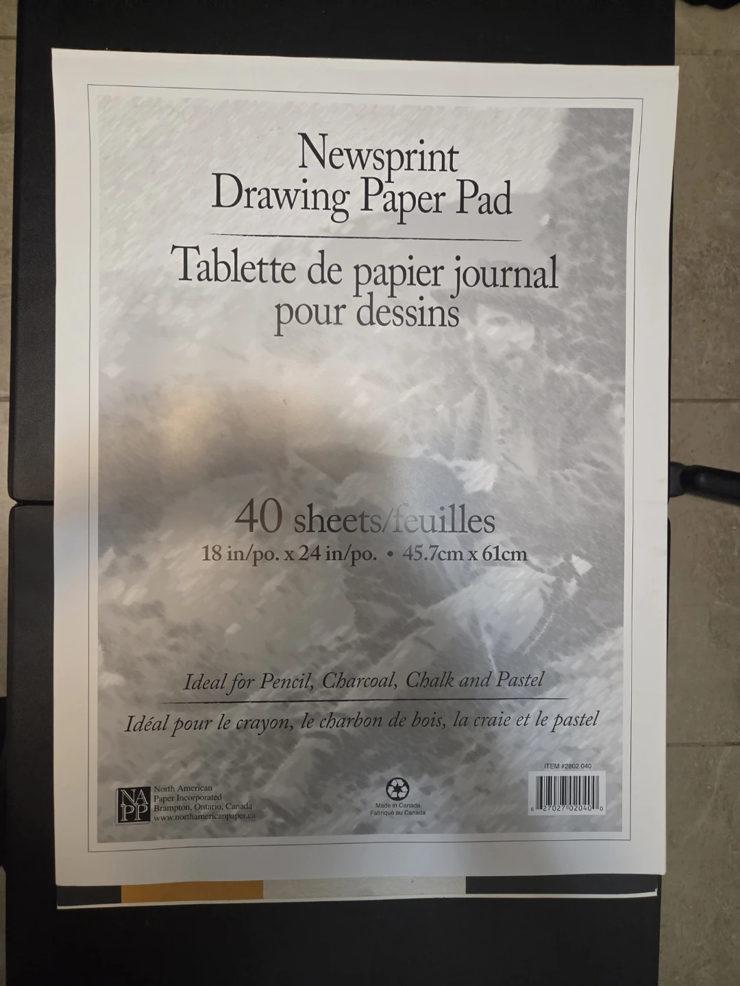 Canson 1557 Drawing Paper Pad 18 x 24 inches - photo 3