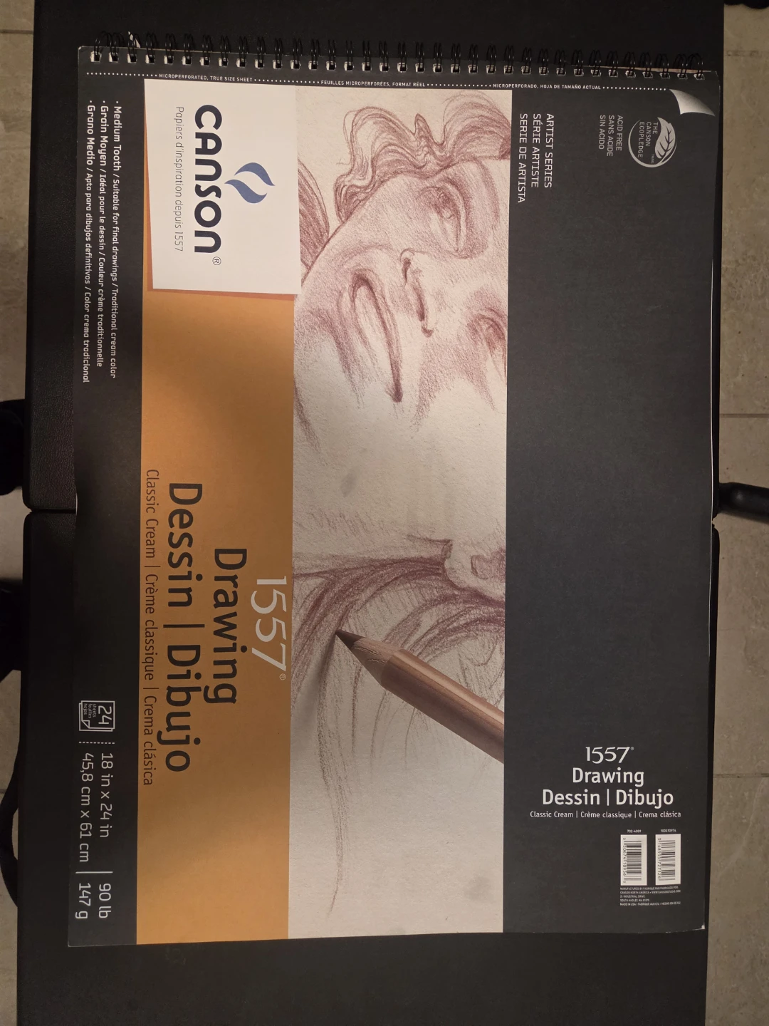 Canson 1557 Drawing Paper Pad 18 x 24 inches - photo 4