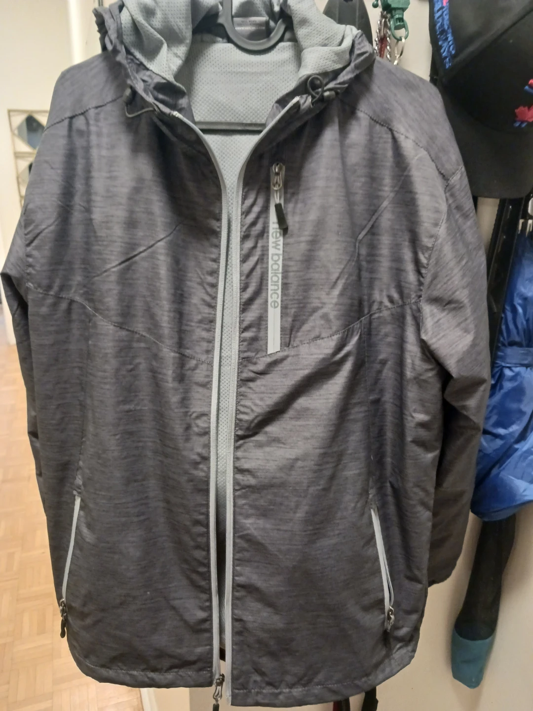 New Balance Men's Grey Full Zip Hoodie Jacket