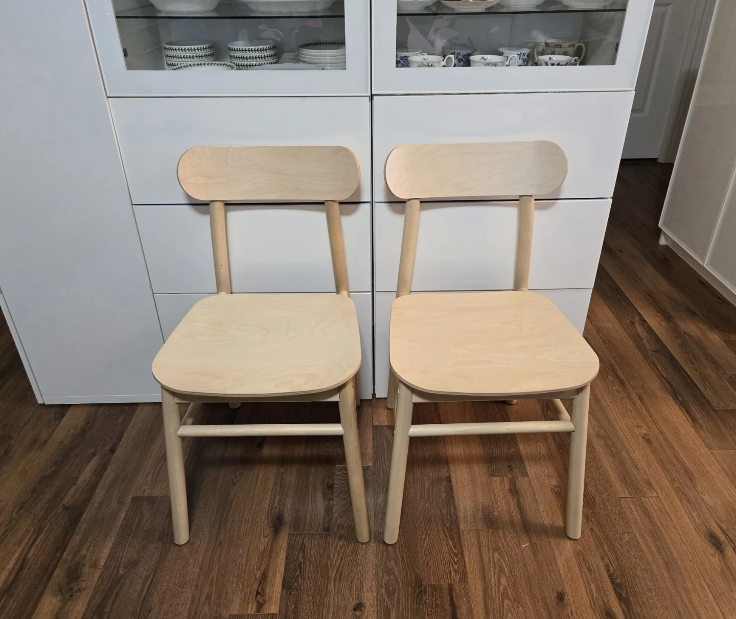 IKEA RÖNNINGE Chair Set of Two - Birchwood