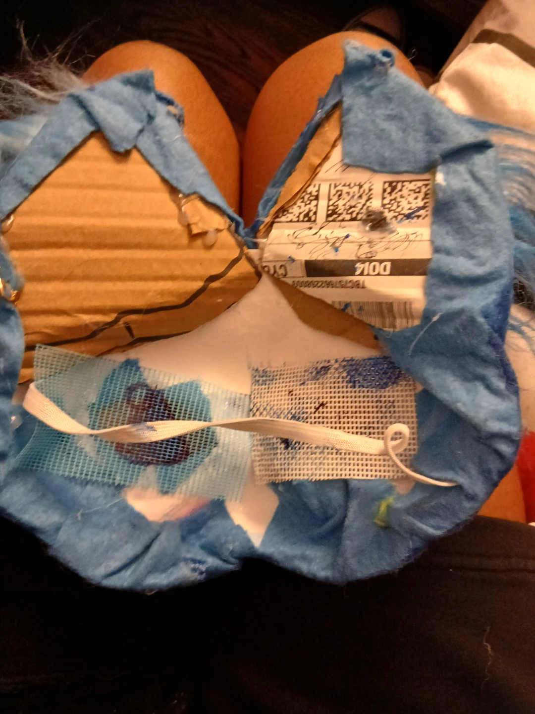 Blue Faux Fur Animal Mask - photo 2
