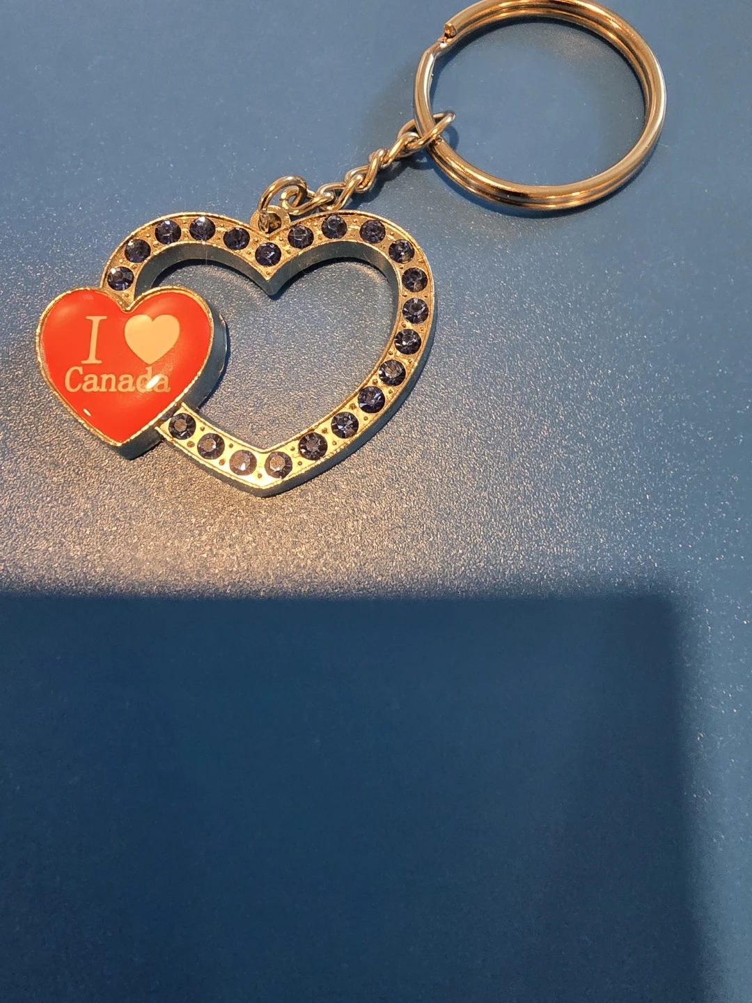 I Love Canada Heart Keychain