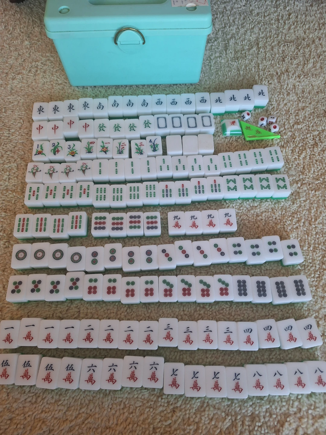 Mahjong Set with Carrying Case